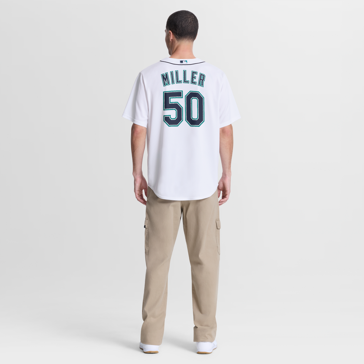 Seattle Mariners Bryce Miller Nike White Home Replica Jersey