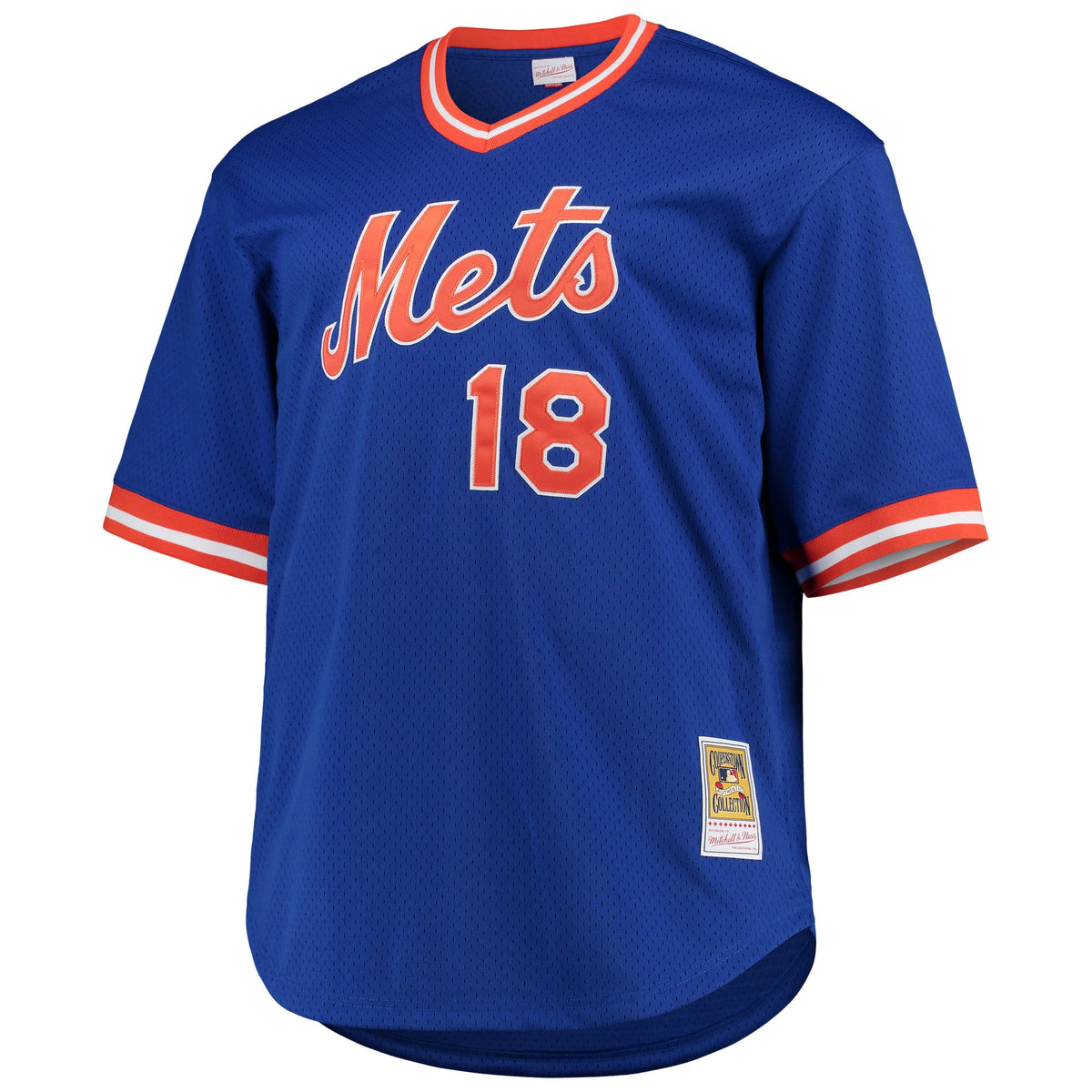 New York Mets Darryl Strawberry Mitchell & Ness Royal Big & Tall Cooperstown Collection Mesh Batting Practice Jersey