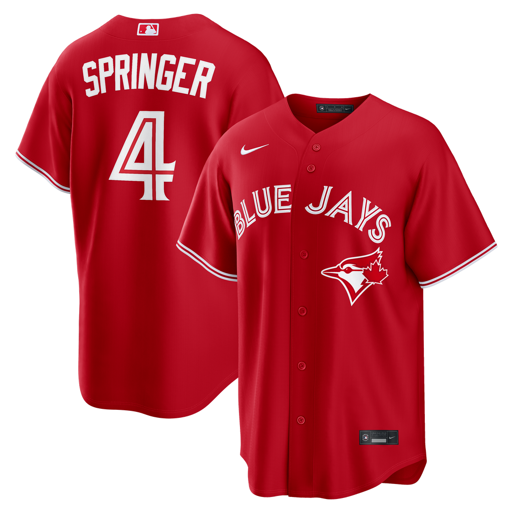 Toronto Blue Jays George Springer Nike Red Canada Day Replica Jersey