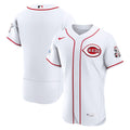Cincinnati Reds Nike White Home Sponsor Patch Authentic Jersey