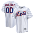 New York Mets Nike White Home Replica Custom Jersey