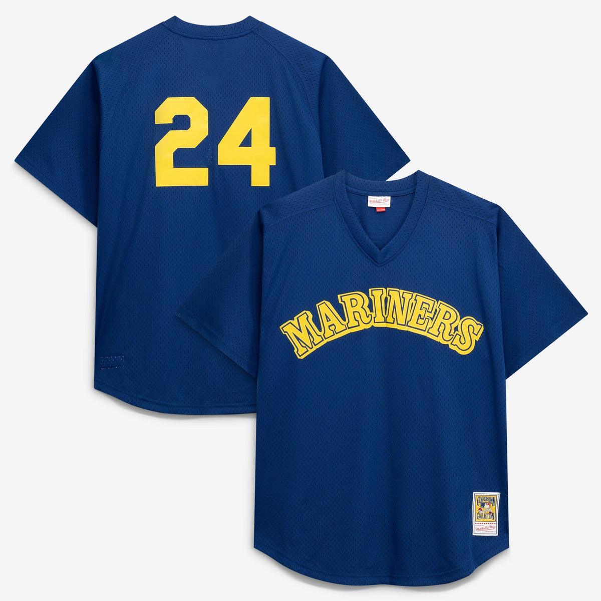 Seattle Mariners Mitchell & Ness Navy Big & Tall Cooperstown Collection Mesh Batting Practice Jersey