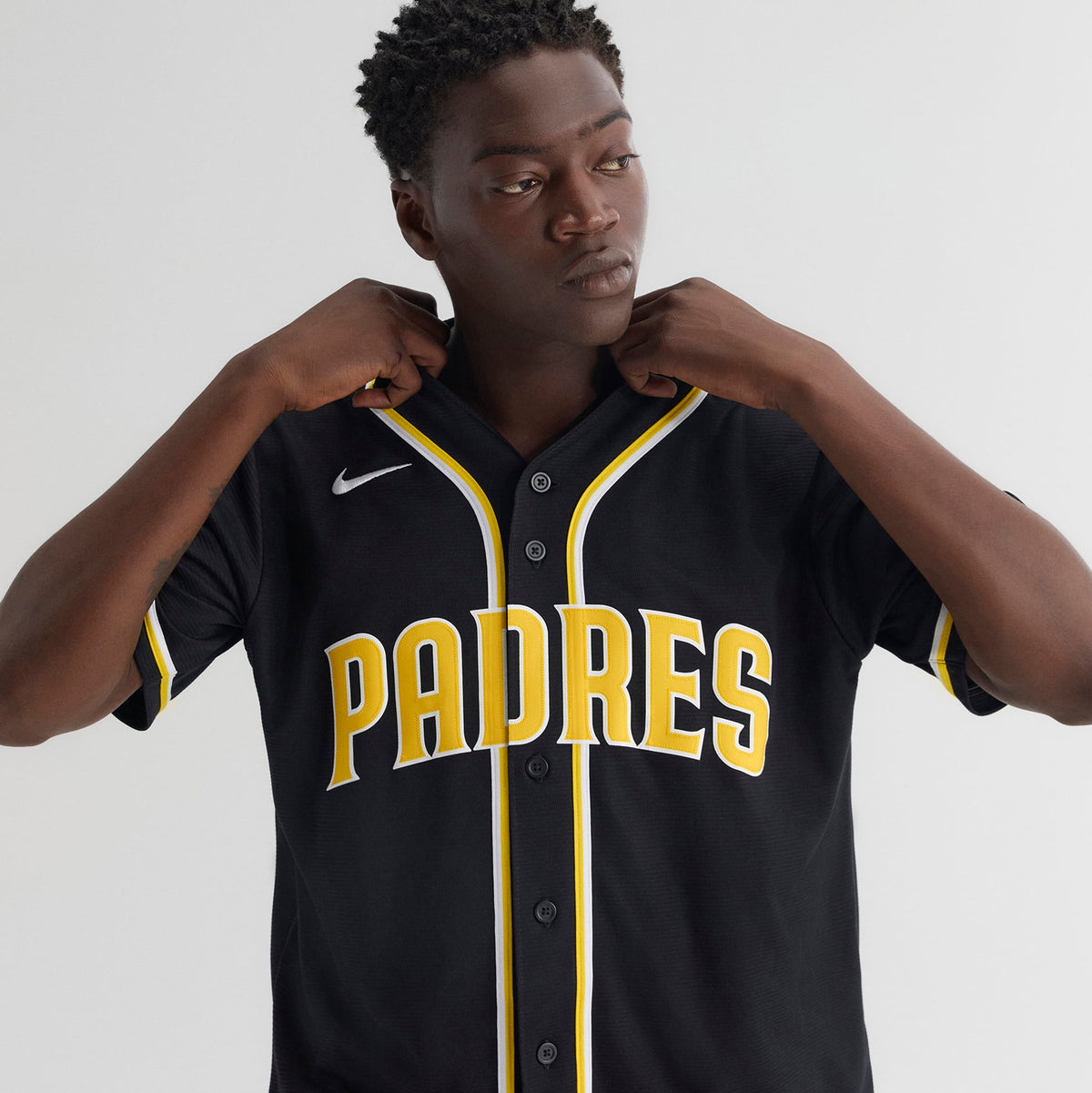 San Diego Padres Jackson Merrill Nike Fashion Replica Black Out Jersey