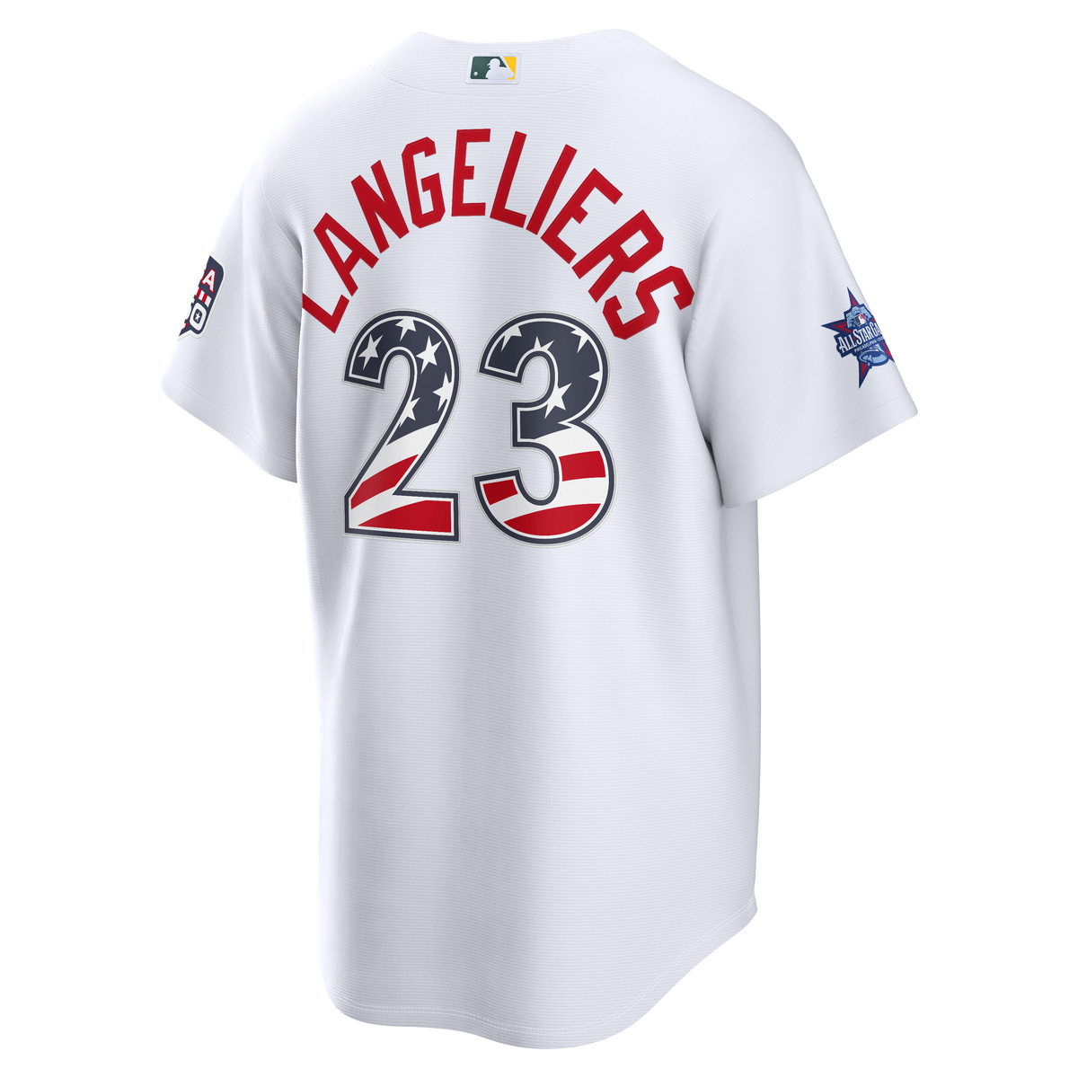 2026 All-Star Edition Stars & Stripes Athletics Shea Langeliers Nike White Stadium Jersey