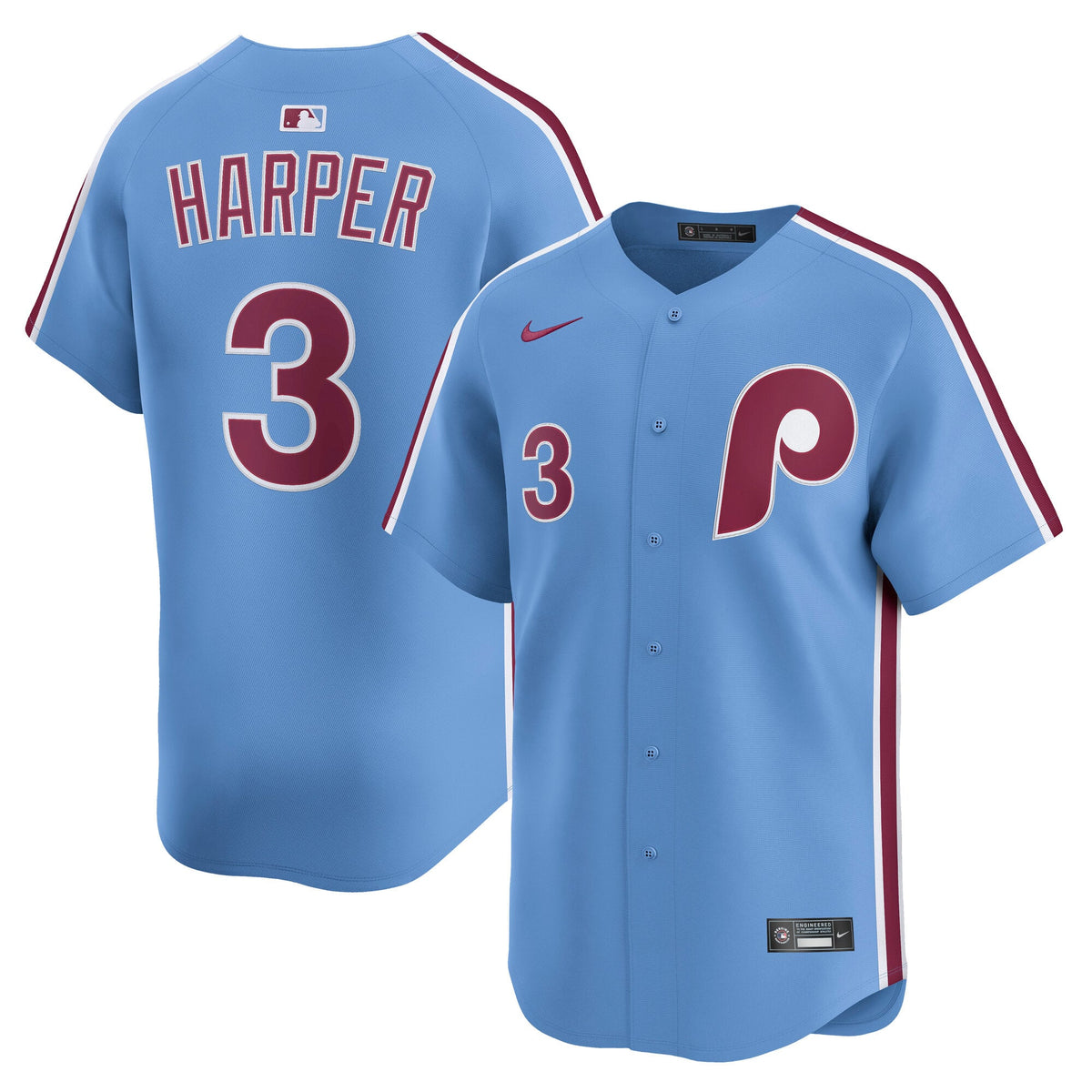 Philadelphia Phillies Bryce Harper Nike White Home Limited Player Jersey