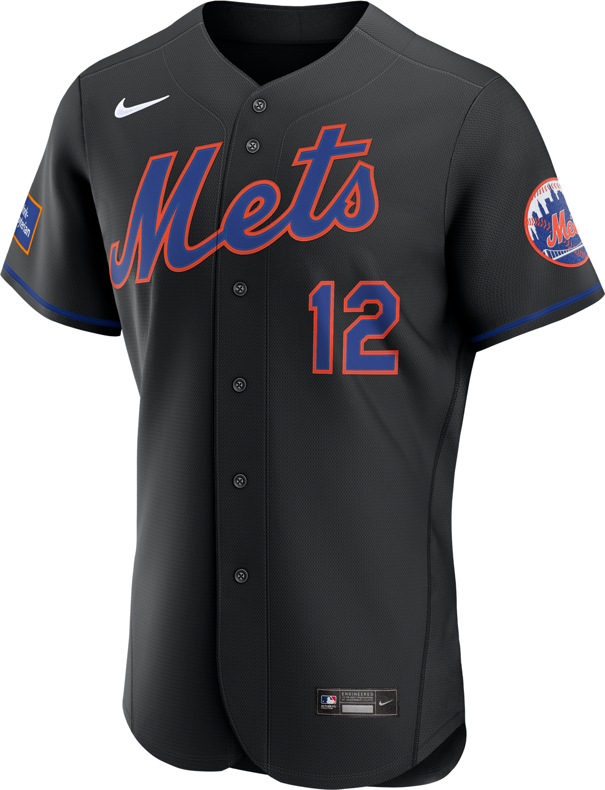 New York Mets Francisco Lindor Nike White Home Authentic Sponsor Patch Jersey