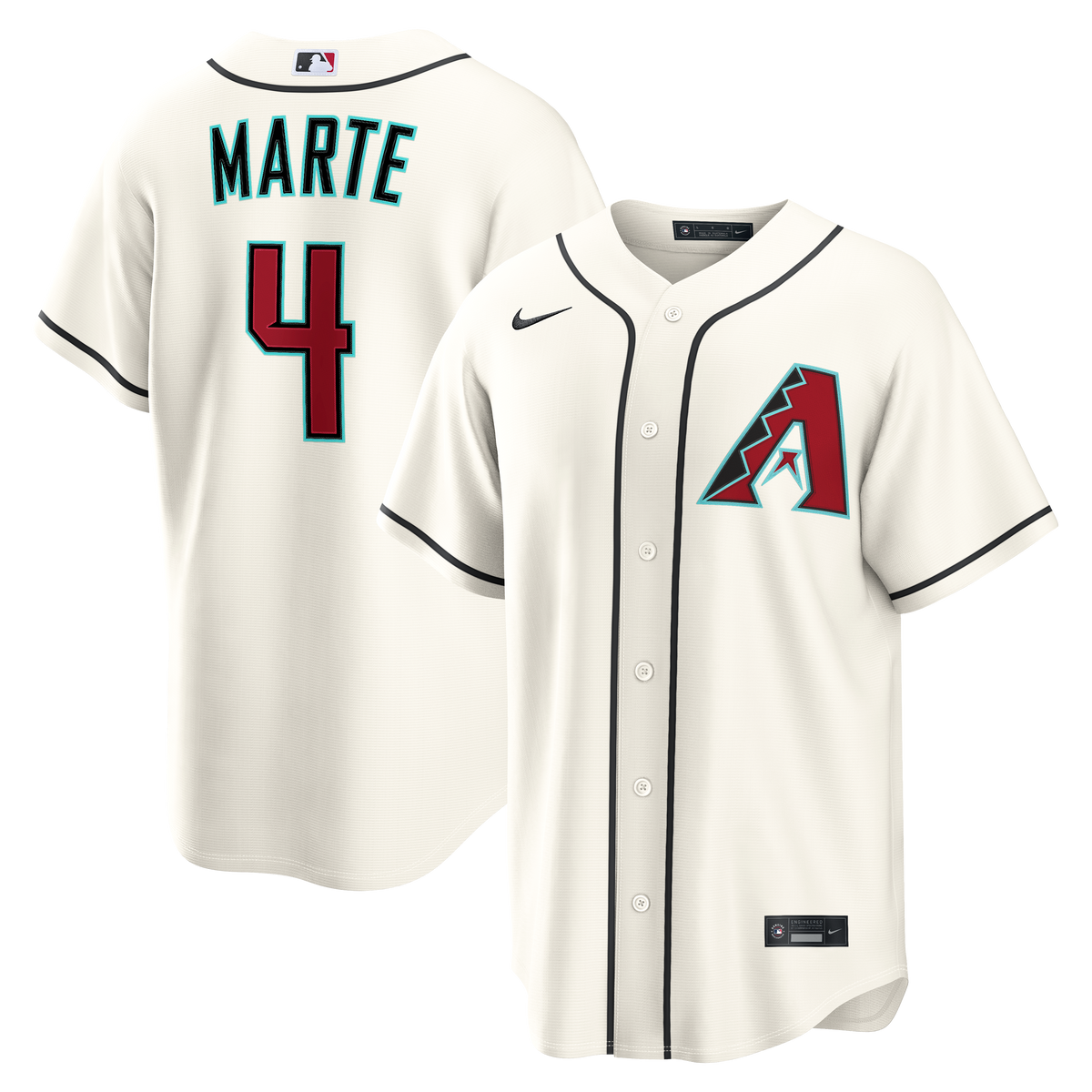 Arizona Diamondbacks Ketel Marte Nike Cream Home Replica Jersey