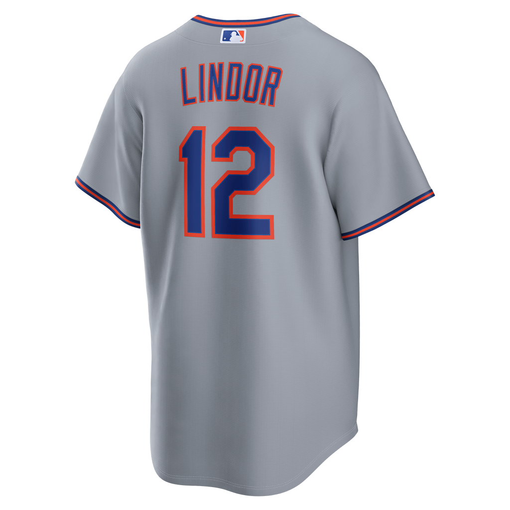New York Mets Francisco Lindor Nike Gray Road Replica Jersey