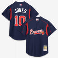 Atlanta Braves Chipper Jones Mitchell & Ness Navy Authentic Batting Practice Jersey