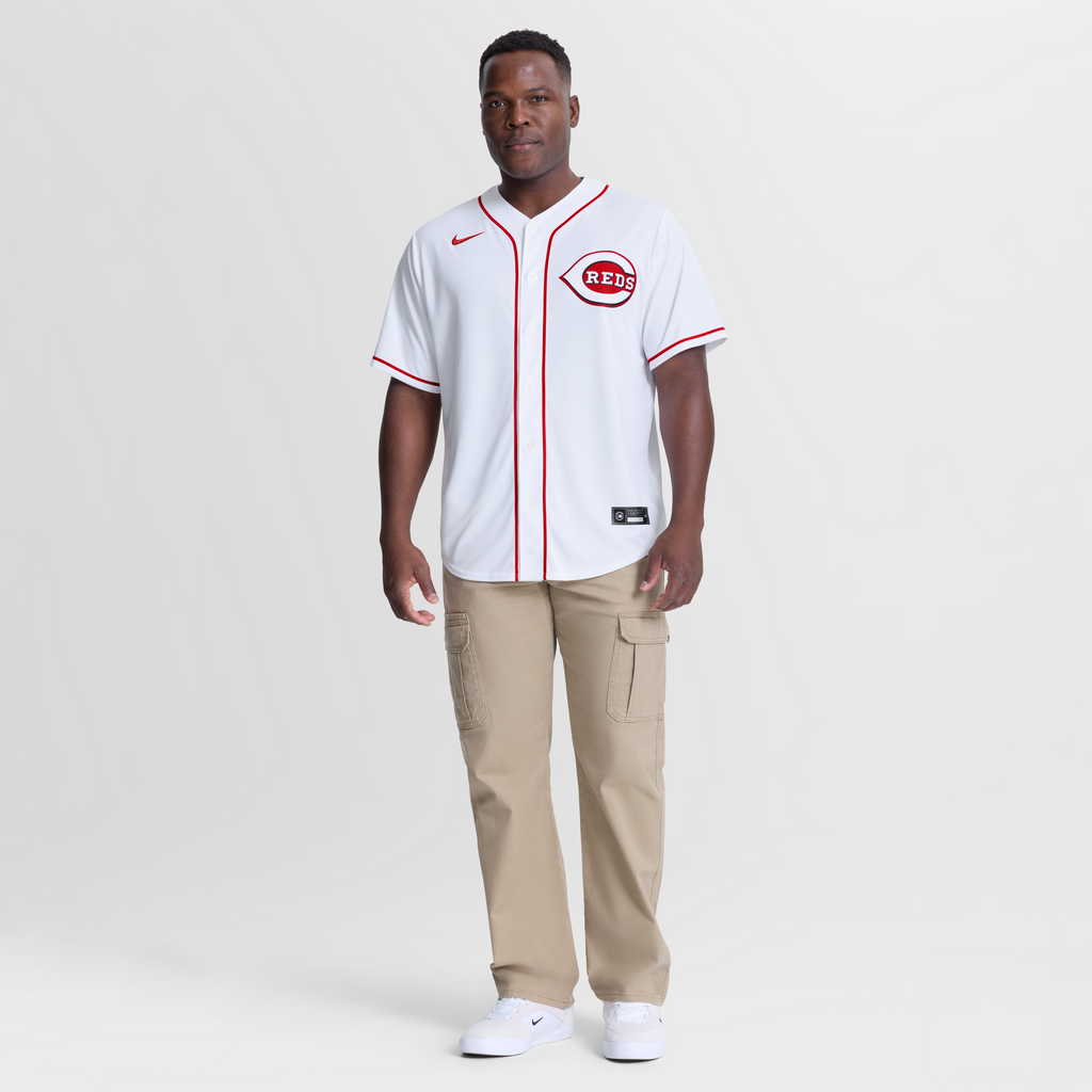 Cincinnati Reds Elly De La Cruz Nike White Home Replica Jersey