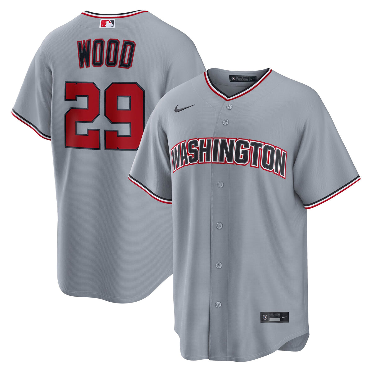 Washington Nationals James Wood Nike Navy Alternate Replica Jersey