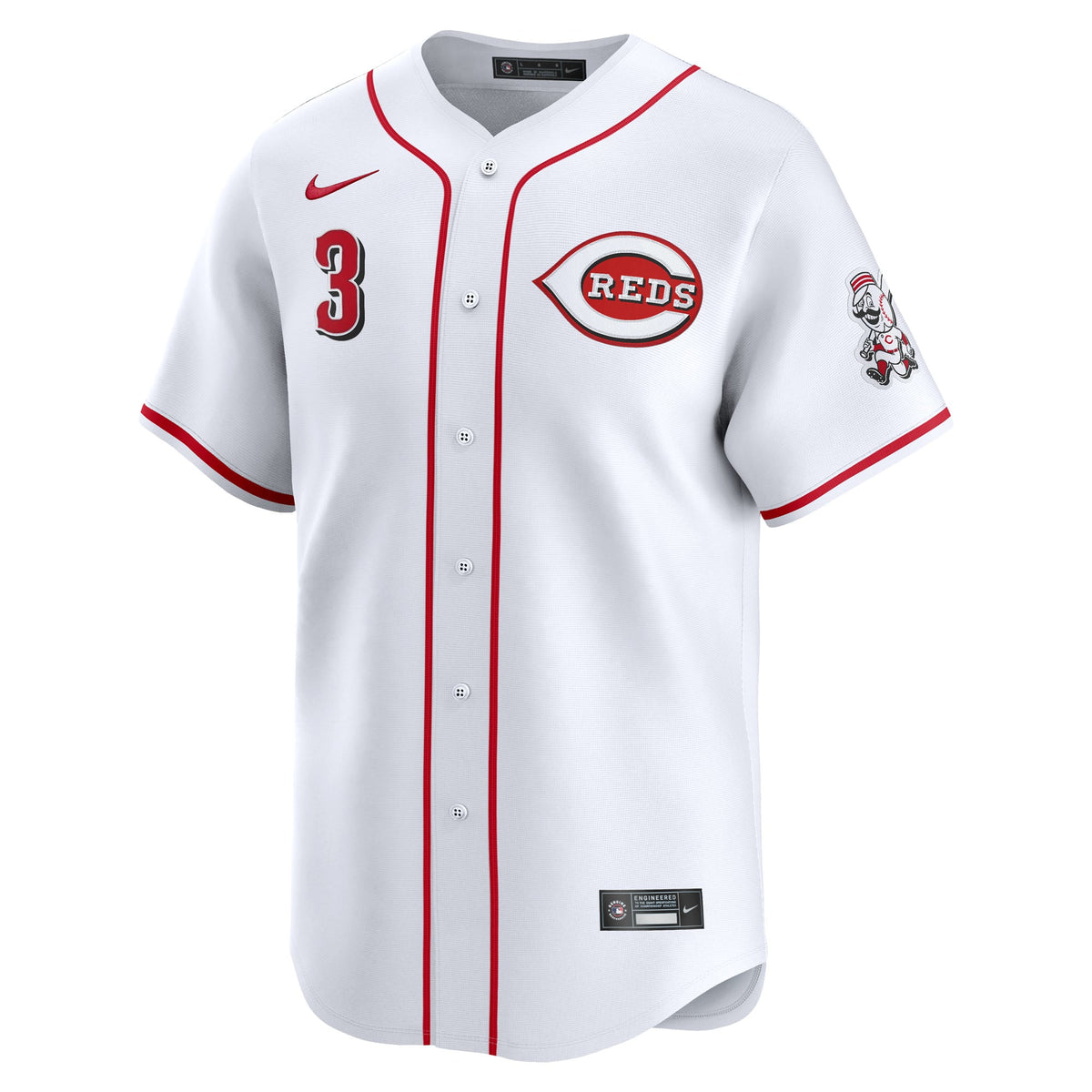 Cincinnati Reds Ke'Bryan Hayes Nike White Home Limited Player Jersey