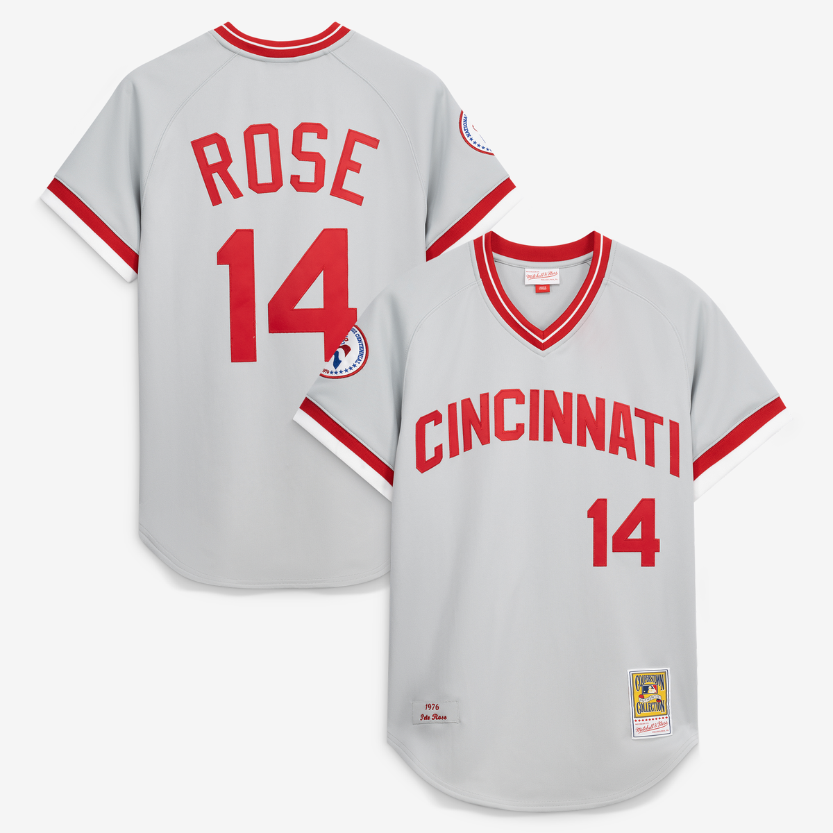 Cincinnati Reds Pete Rose Mitchell & Ness Gray 1976 Authentic Jersey