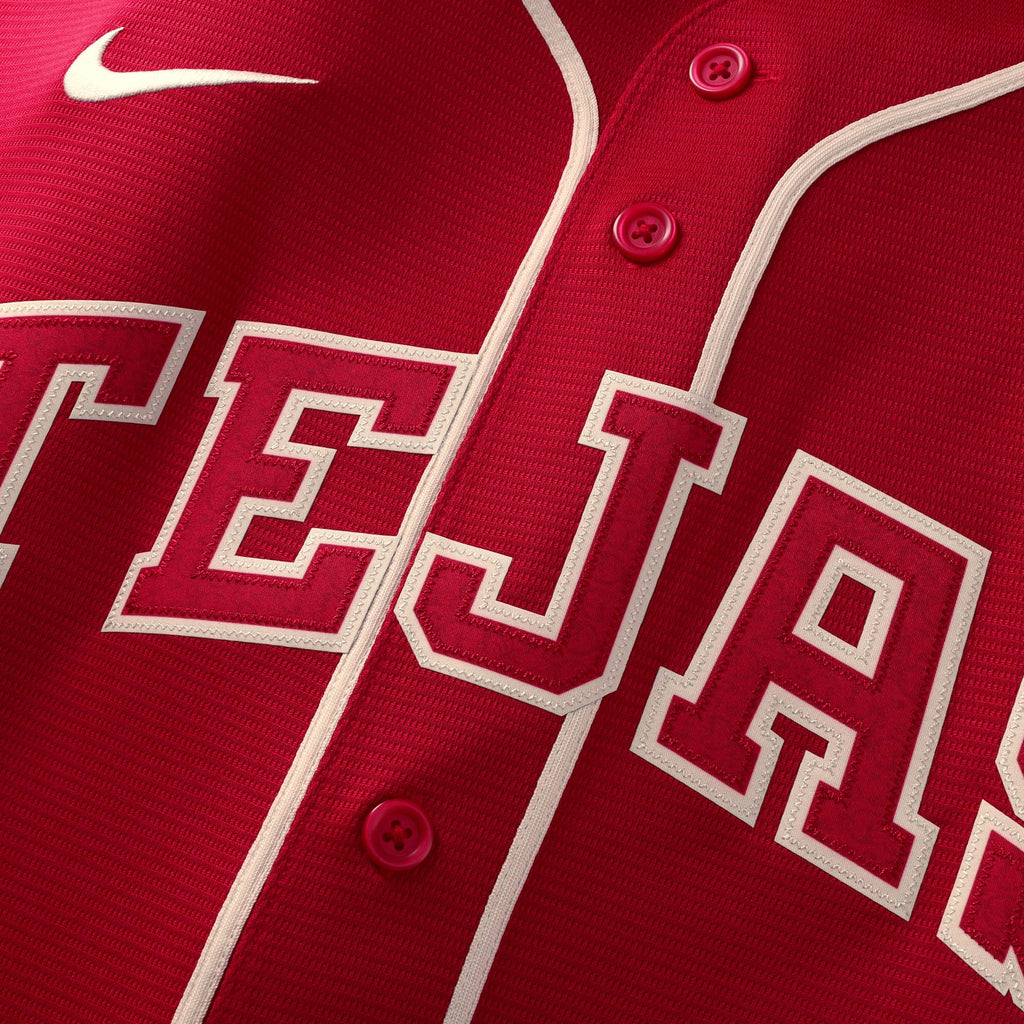 Texas Rangers Brandon Nimmo Nike Red 2026 City Connect Stadium Jersey