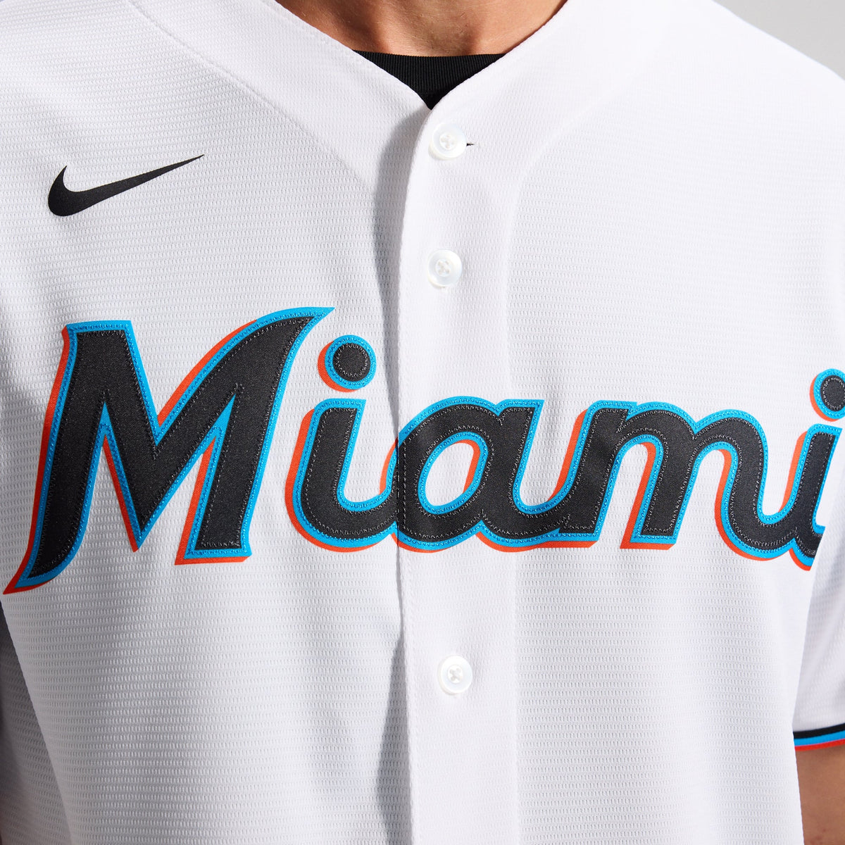 Miami Marlins Nike White Home Replica Team Jersey
