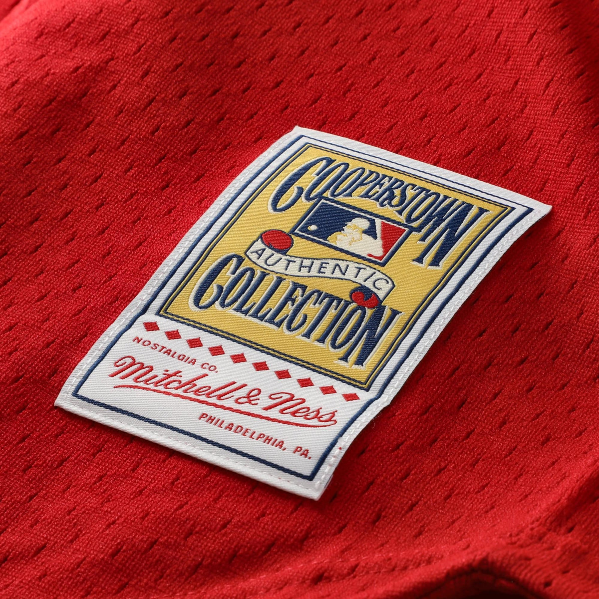 Cincinnati Reds Deion Sanders Mitchell & Ness Red Cooperstown Mesh Batting Practice Button-Up Jersey