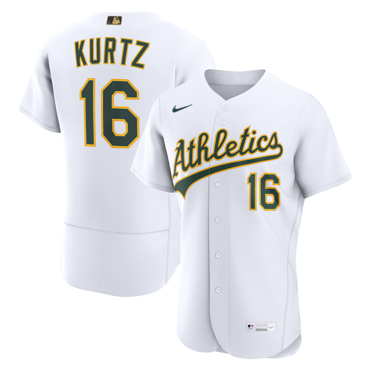 Athletics Nick Kurtz Nike White MLB Awards Authentic Jersey