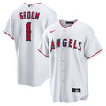 Los Angeles Angels Nike White #1 Groom Home Replica Jersey