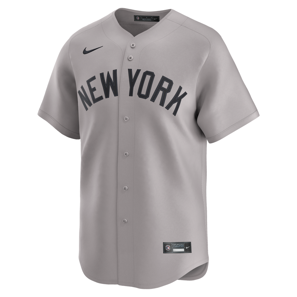 New York Yankees Gerrit Cole Nike Gray Road Limited Player Jersey