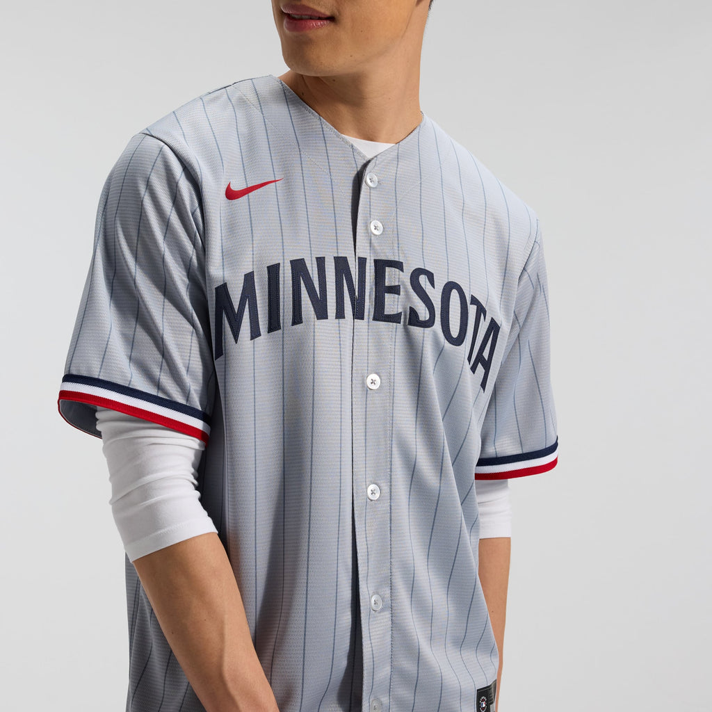Minnesota Twins Nike Gray Road Replica Team Jersey