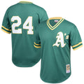 Athletics Rickey Henderson Mitchell & Ness Green Cooperstown Collection Big & Tall Mesh Batting Practice Jersey
