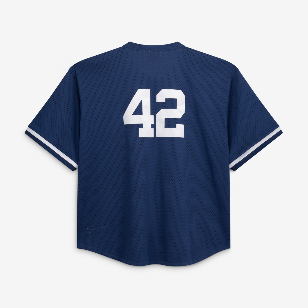 New York Yankees Mariano Rivera Mitchell & Ness Navy Cooperstown Collection Big & Tall Mesh Batting Practice Jersey