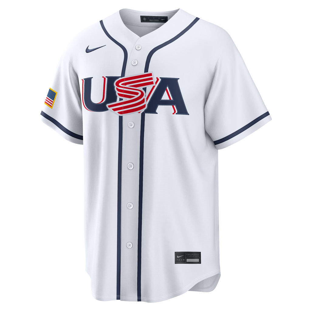 USA Baseball Cal Raleigh Nike White 2026 World Baseball Classic Home Stadium Jersey