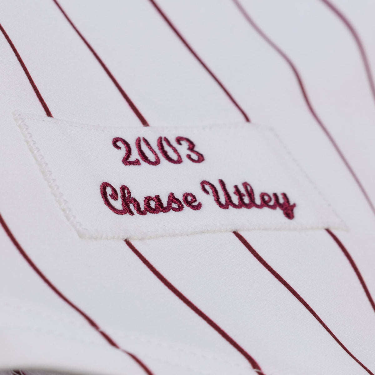 Philadelphia Phillies Chase Utley Mitchell & Ness White 2003 Cooperstown Collection Authentic Jersey