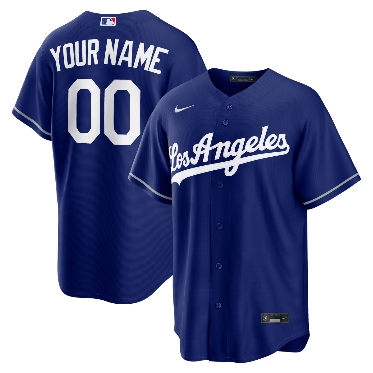 Los Angeles Dodgers Nike White Home Replica Custom Jersey