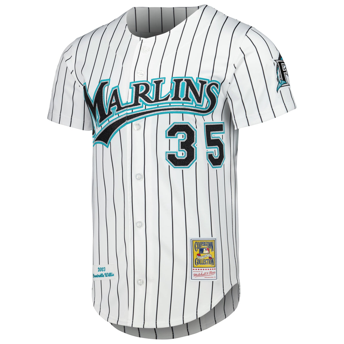 Florida Marlins Dontrelle Willis Mitchell & Ness White Cooperstown Collection Authentic Jersey