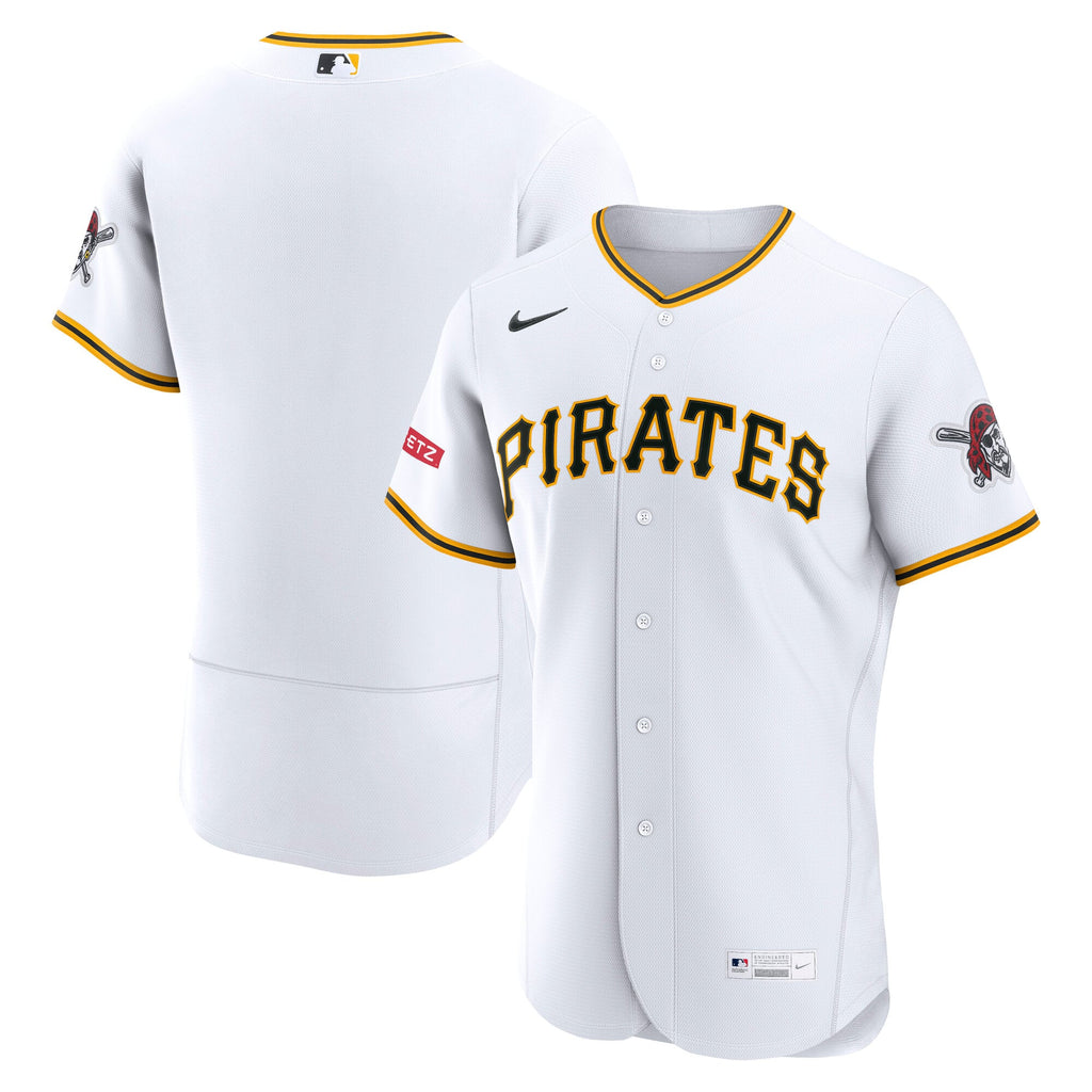 Pittsburgh Pirates Nike White Home Sponsor Patch Authentic Jersey